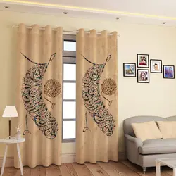 خرید پرده پانچی کد 569 (طرح خوشنویسی) | فروشگاه اینترنتی پرده و کوسن شیک نقش