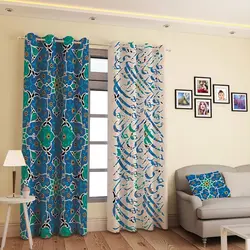 خرید پرده پانچی کد 580 (طرح خوشنویسی) | فروشگاه اینترنتی پرده و کوسن شیک نقش