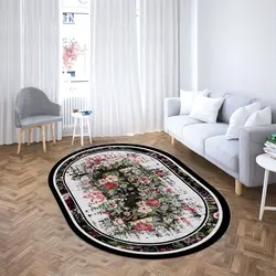 خرید فرشینه بیضی کد 4 | فروشگاه اینترنتی پرده و کوسن شیک نقش