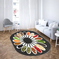 خرید فرشینه بیضی کد 33 | فروشگاه اینترنتی پرده و کوسن شیک نقش