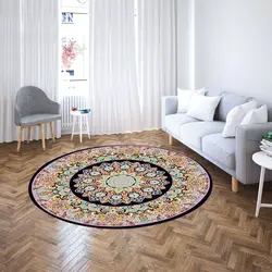 خرید فرشینه دایره ای کد 20 | فروشگاه اینترنتی پرده و کوسن شیک نقش