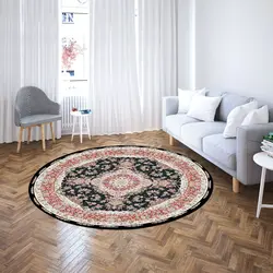 خرید فرشینه دایره ای کد 15 | فروشگاه اینترنتی پرده و کوسن شیک نقش