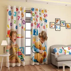 خرید پرده پانچی کد 652 (طرح کودک) | فروشگاه اینترنتی پرده و کوسن شیک نقش