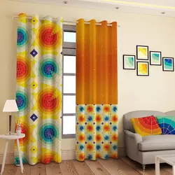 خرید پرده پانچی کد 662 (طرح رنگی) | فروشگاه اینترنتی پرده و کوسن شیک نقش