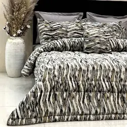 خرید روتختی مخمل طرح آتش کد F4 | فروشگاه اینترنتی پرده و کوسن شیک نقش