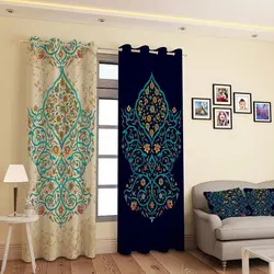خرید پرده پانچی کد 764 (طرح گل) | فروشگاه اینترنتی پرده و کوسن شیک نقش