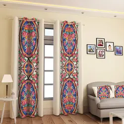 خرید پرده پانچی کد 781 (طرح سنتی) | فروشگاه اینترنتی پرده و کوسن شیک نقش