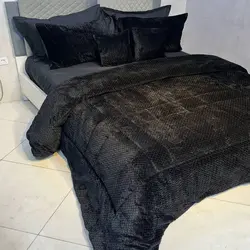 خرید روتختی مخمل گندمی کد W5 | فروشگاه اینترنتی پرده و کوسن شیک نقش