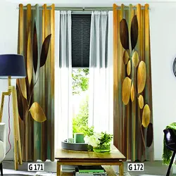 پرده پانچی کد 266 (طرح برگ گل)