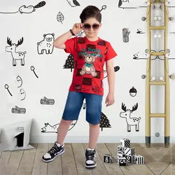 تیشرت شلوارک خرس VIVI | تیشرت شلوارک لی بچه گانه