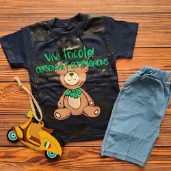 تیشرت شلوارک خرس VIVI | تیشرت شلوارک لی بچه گانه