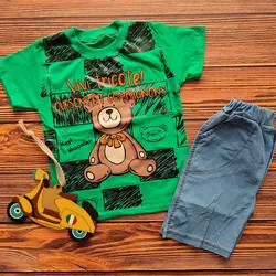 تیشرت شلوارک خرس VIVI | تیشرت شلوارک لی بچه گانه