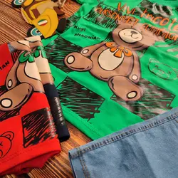 تیشرت شلوارک خرس VIVI | تیشرت شلوارک لی بچه گانه