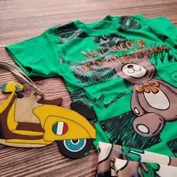 تیشرت شلوارک خرس VIVI | تیشرت شلوارک لی بچه گانه