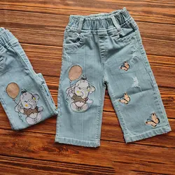 شلوار جین فیل و پروانه | شلوار جین دخترانه | فروشگاه بلوط