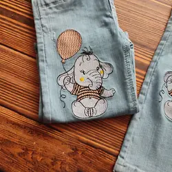 شلوار جین فیل و پروانه | شلوار جین دخترانه | فروشگاه بلوط