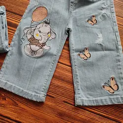 شلوار جین فیل و پروانه | شلوار جین دخترانه | فروشگاه بلوط