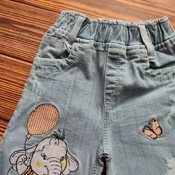 شلوار جین فیل و پروانه | شلوار جین دخترانه | فروشگاه بلوط