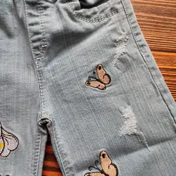 شلوار جین فیل و پروانه | شلوار جین دخترانه | فروشگاه بلوط