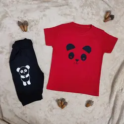 تیشرت شلوارک پاندا | تیشرت شلوارک چشم و ابرو | فروشگاه بلوط