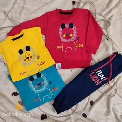 بلوز شلوار شیر | لباس بچه بلوط | لباس پسرانه | لباس دخترانه