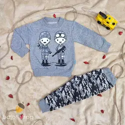 بلوز شلوار سرباز | لباس بچه بلوط | لباس پسرانه | لباس دخترانه