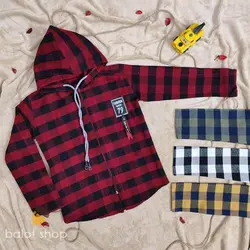 پیراهن چهارخونه | لباس بچه بلوط | لباس پسرانه | لباس دخترانه