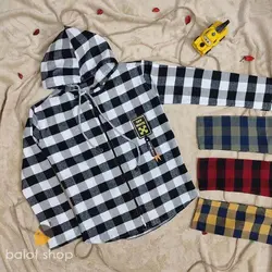 پیراهن چهارخونه | لباس بچه بلوط | لباس پسرانه | لباس دخترانه