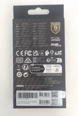 SSD MSI-اس اس دی اینترنال ام اس آی مدل SPATUIM M371 ظرفیت یک ترابایت