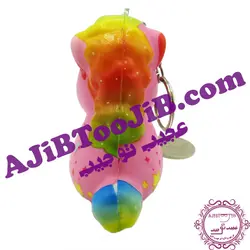 آویز پونی های اسفنجی رنگین کمان (معطر)
