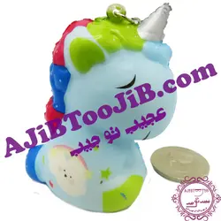 آویز پونی های اسفنجی رنگین کمان (معطر)