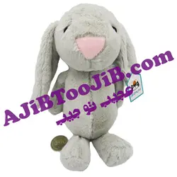 عروسک خرگوش جلی کت بامزه (سایز کوچک)