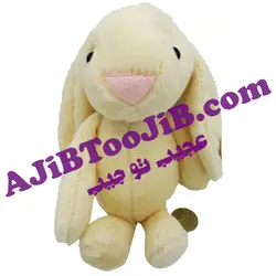 عروسک خرگوش جلی کت بامزه (سایز کوچک)