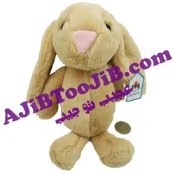 عروسک خرگوش جلی کت بامزه (سایز کوچک)
