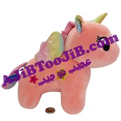 پونی اسب شاخدار بال رنگین کمان (سایز بزرگ)