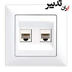 پریز شبکه توکار کامل 2 عدد کیستون نگزنس