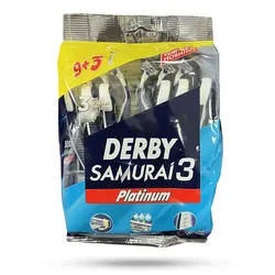 خودتراش مردانه دربی Derby مدل Samurai 3 بسته 12 عددی - medbase.ir