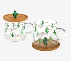 ماگ شیشه ای (پیرکس) کاکتوس