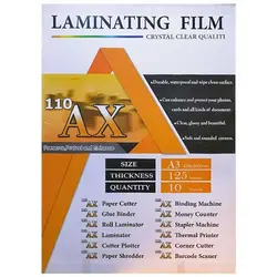 خرید و قیمت قیمت طلق پرس 125 میکرون AX سایز A3|تحریر بلوط