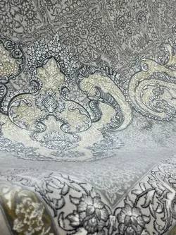 فرش جردن کلکسیون کلاسیک وینتیج طرح سیمرغ نقره ای روشن