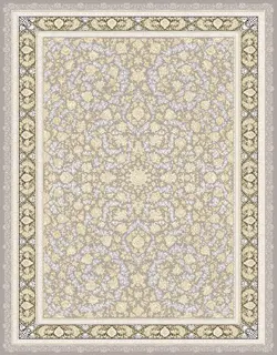 فرش خاطره کویر کاشان طرح افشان گل ریز سیلور