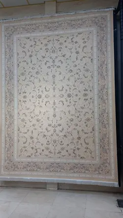 فرش خاطره کویر کاشان طرح لیندا سفید