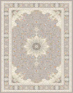 فرش خاطره کویر کاشان طرح ماهور سیلور