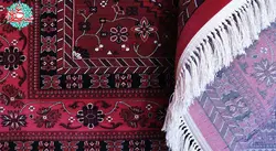 فرش رادین اصفهان طرح پتینه بلوچ 5 لاکچری اناری