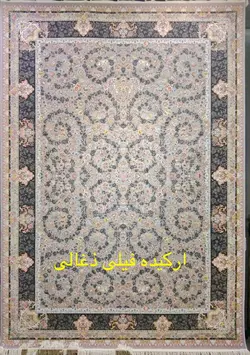 فرش رویال گلد طرح ارکیده فیلی ذغالی