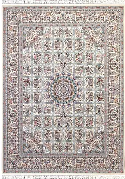 فرش زمرد مشهد طرح 35004 کرم