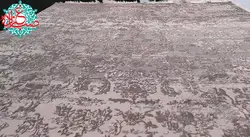 فرش زمرد مشهد طرح پتینه کد TA101 زمینه طوسی