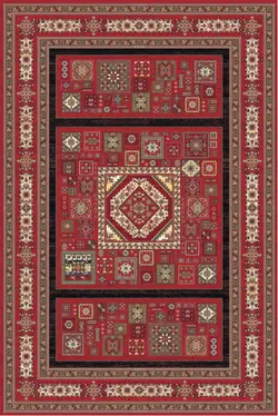 فرش ستاره کویر یزد کلکسیون شاهکار نوین طرح N-098-2544