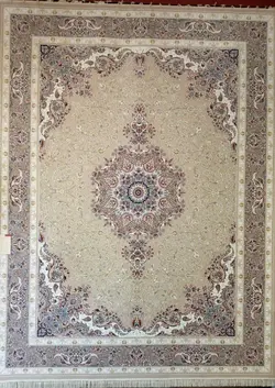 فرش قالی سلیمان طرح پونه بژ