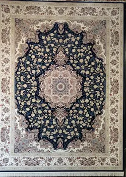 فرش قالی سلیمان طرح پونه سرمه ای